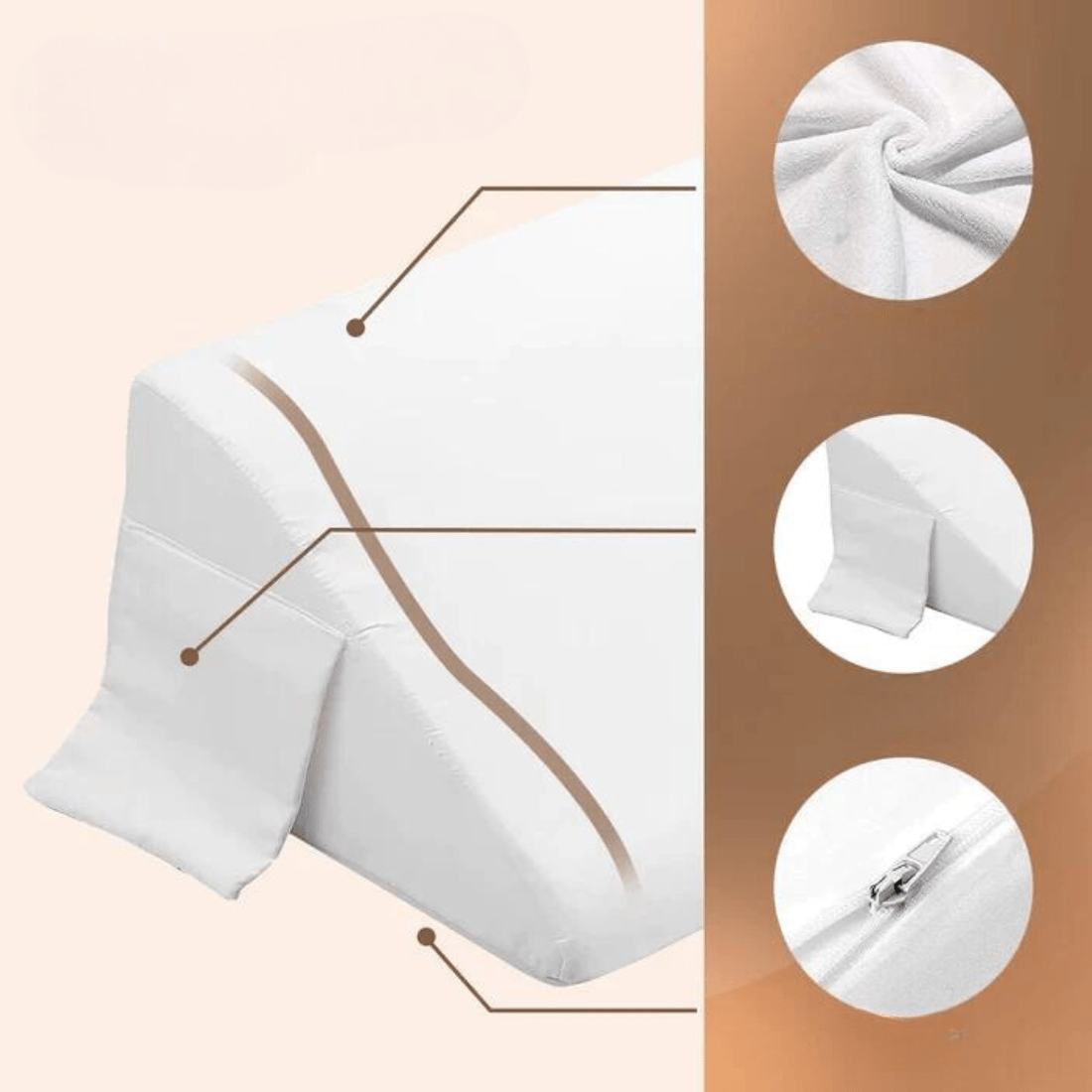 Oreiller Long Compensé pour Tête de Lit Pratique et Confortable