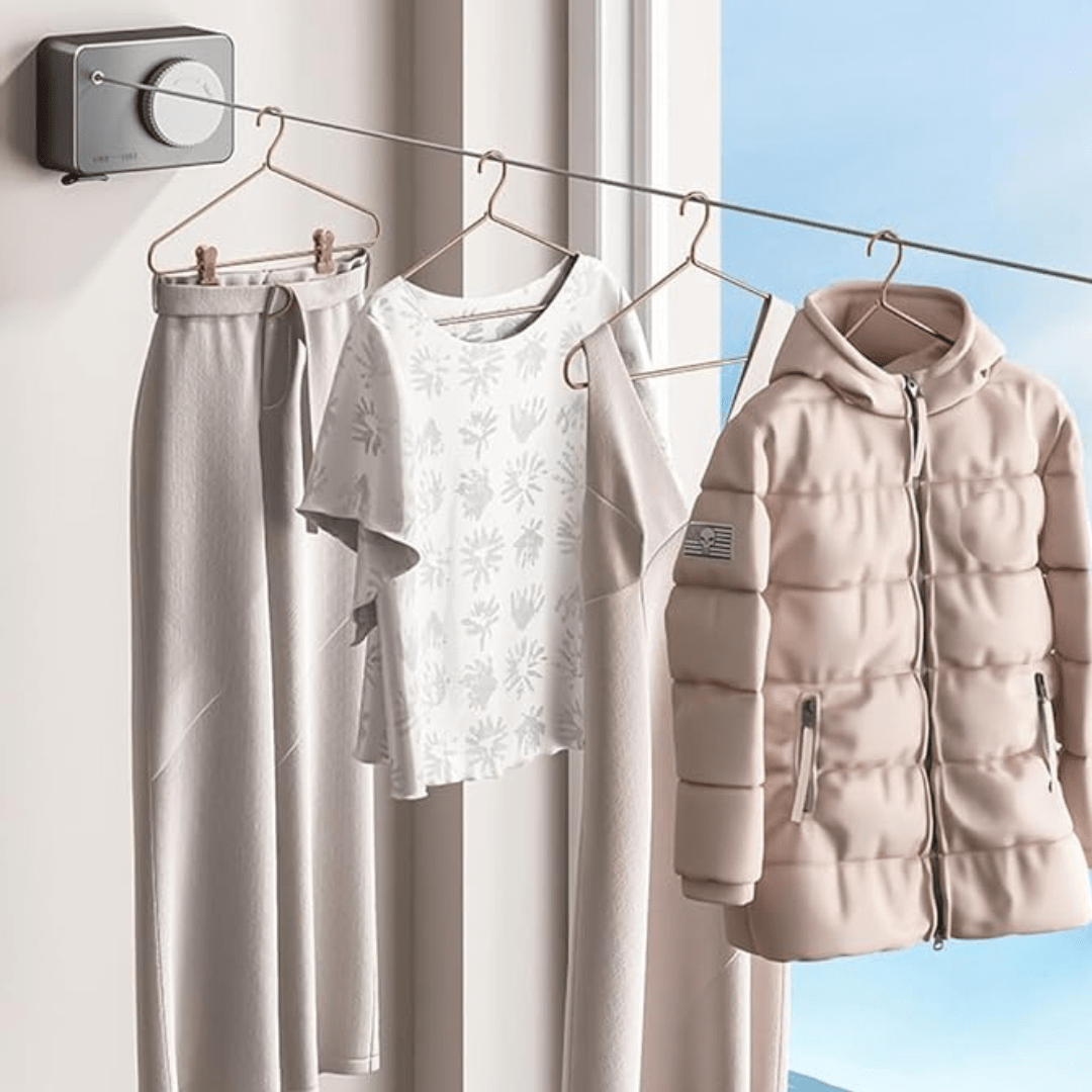 Corde à Linge Rétractable Polyvalente