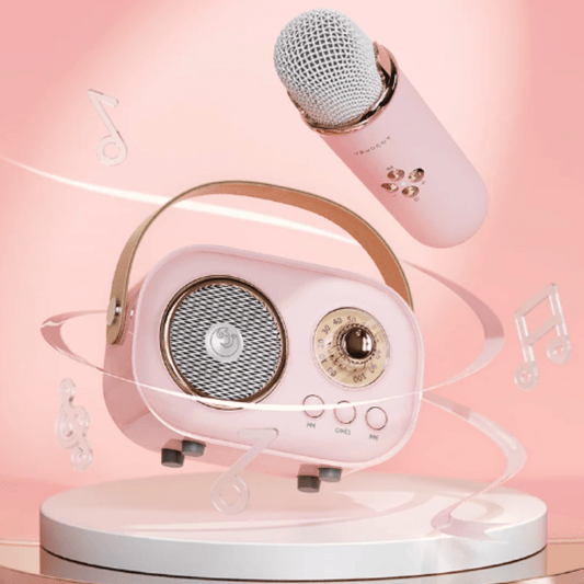 Haut-Parleur Bluetooth Karaoké Portable (+Mini Micros Offerts)