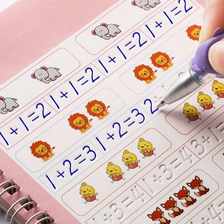 Pack de 4 Cahiers d'Apprentissage 3D Interactif (+Stylos Magiques Offerts)