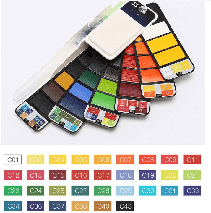 Kit de Peinture à l'Aquarelle Premium (+ Pinceau Offert)