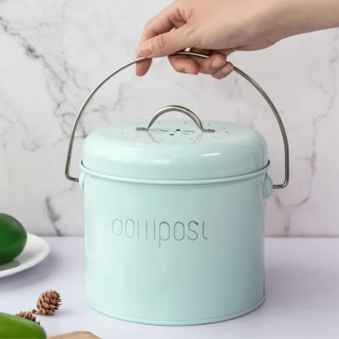 Bac à Compost Éco-Pratique en Inox pour Cuisine