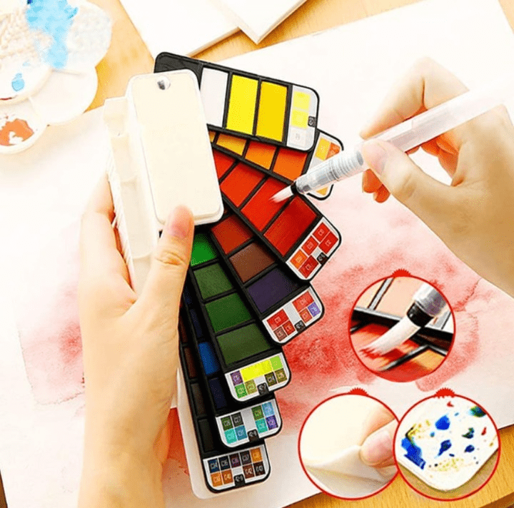 Kit de Peinture à l'Aquarelle Premium (+ Pinceau Offert)