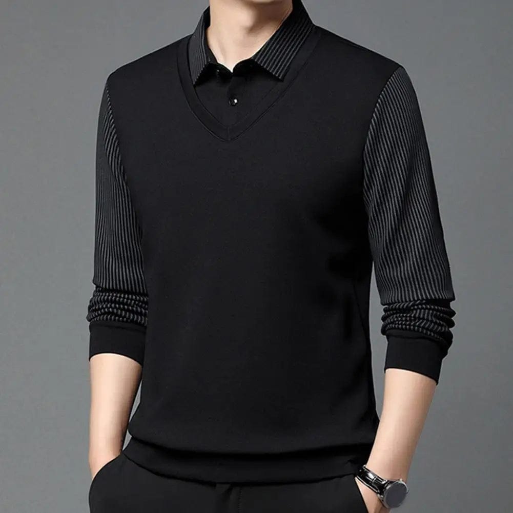 Pull à Col Chemise Élégant pour Homme