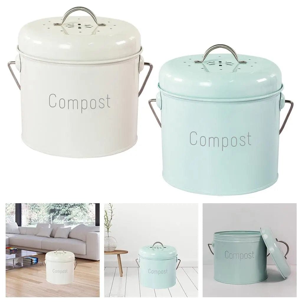 Bac à Compost Éco-Pratique en Inox pour Cuisine