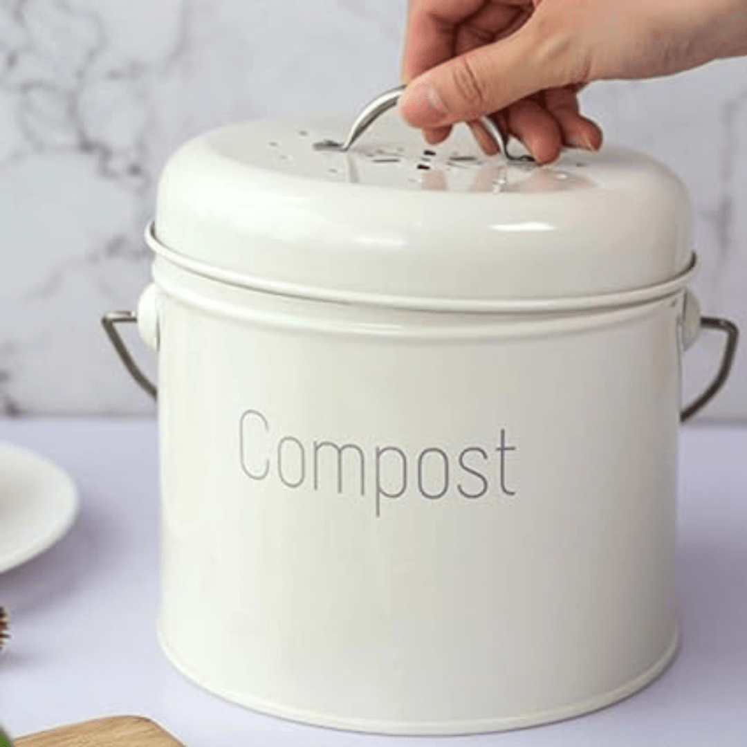 Bac à Compost Éco-Pratique en Inox pour Cuisine