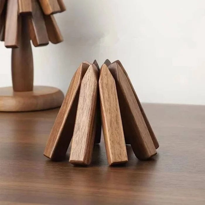Ensemble de 3 Dessous de Plat Modulables en Bois Massif (Lot de 2 + 1 Offert)