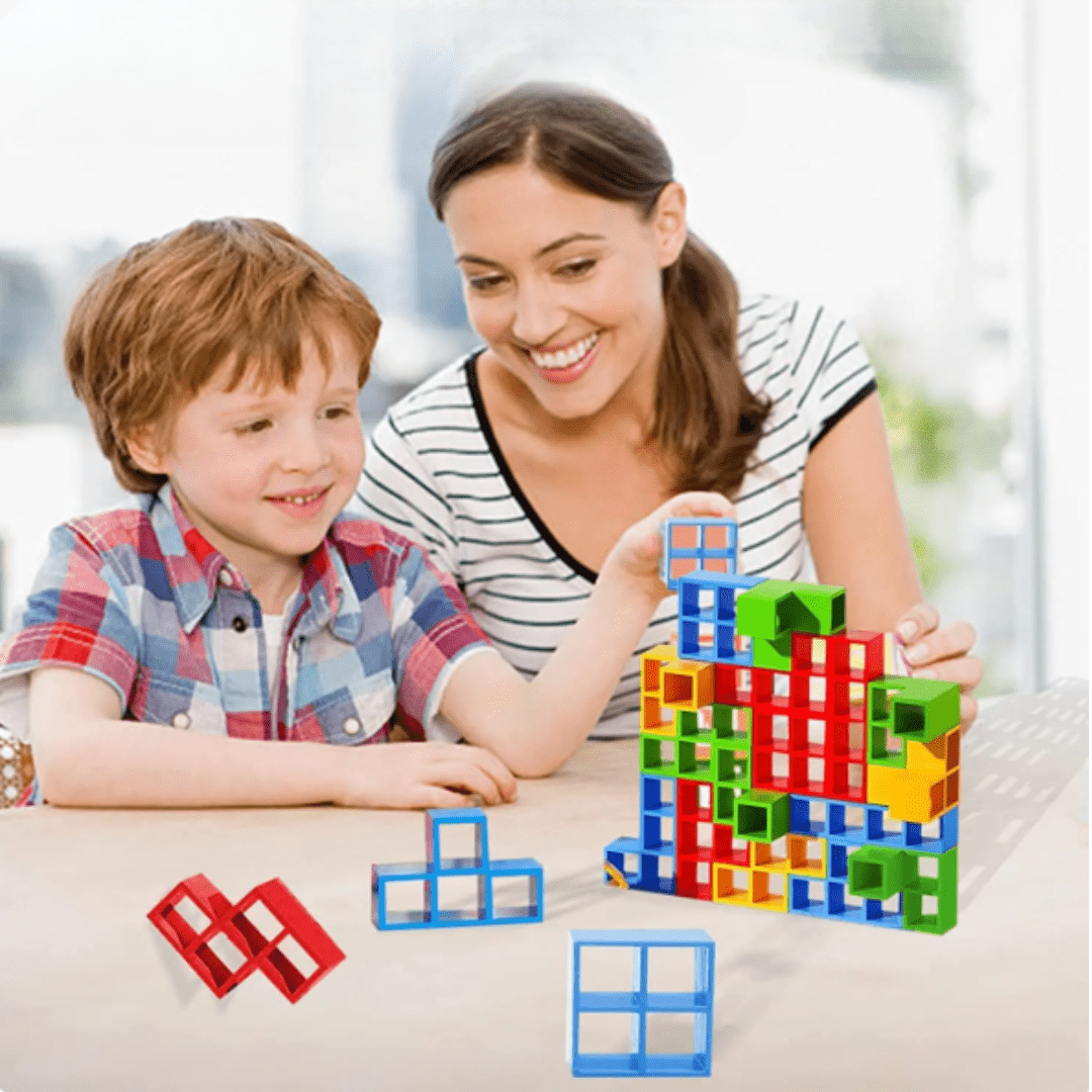 Jeu de Construction de Blocs Familial et Amusant