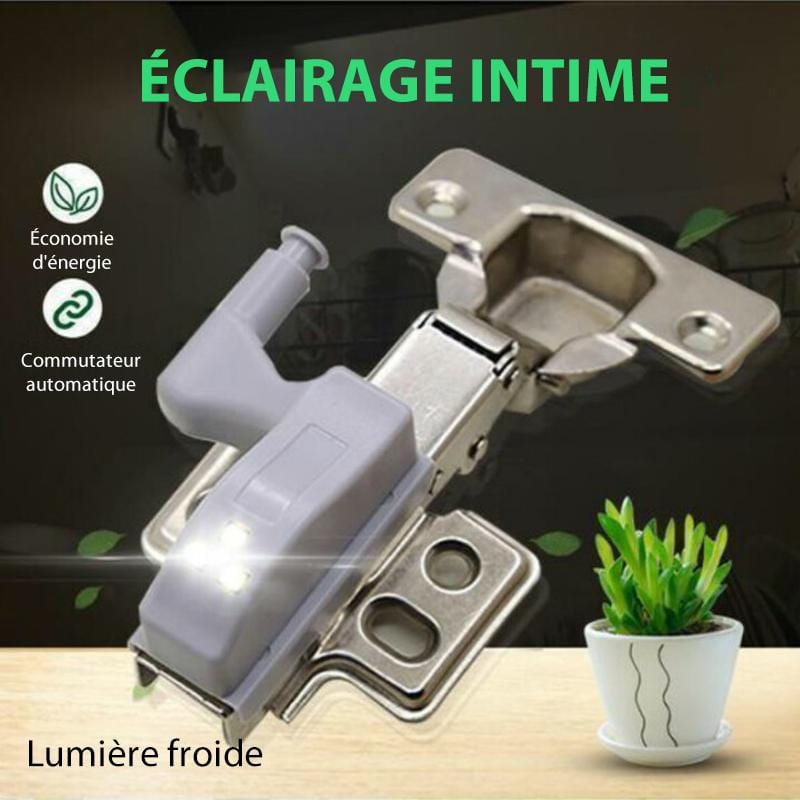Lampe à Capteur LED pour Charnières Internes (4 pièces)