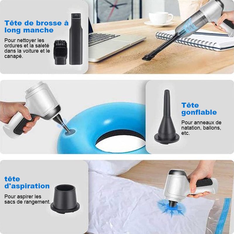 Aspirateur à Main Sans fil 3-en-1 Révolutionnaire