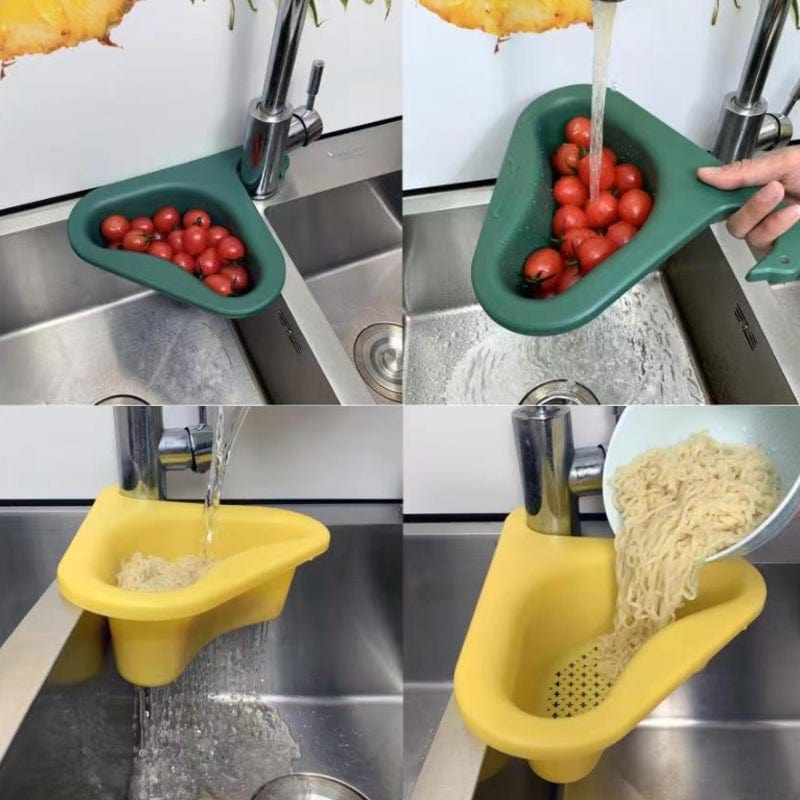 Passoire d'évier triangulaire d'évier de cuisine Swan Drain Rack