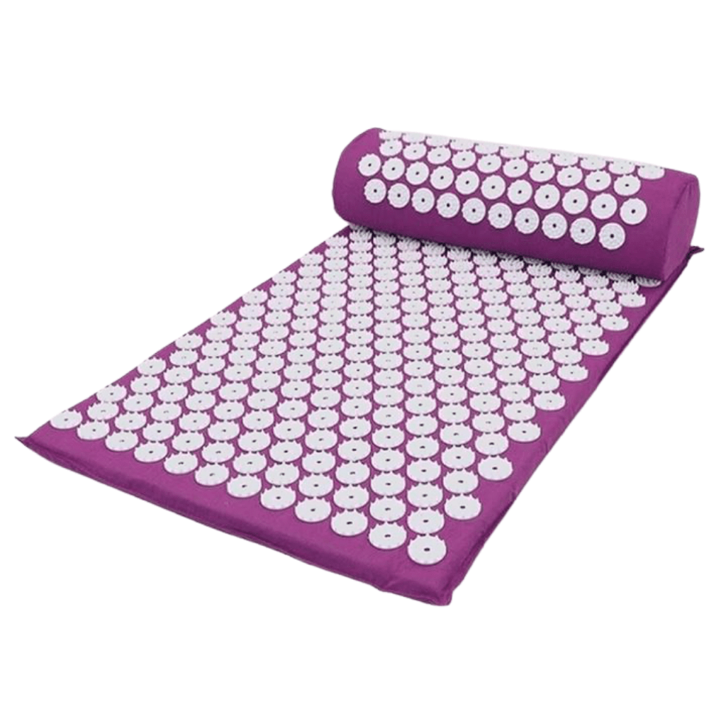 Perigym Violet ACUPERI™️ - Tapis de Massage Acupression Relaxant + Coussin Offert