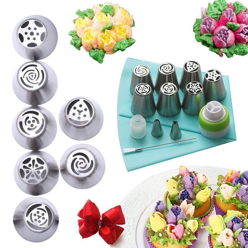 Piping Tips for Pastry (Set of 5 + 2 Free)