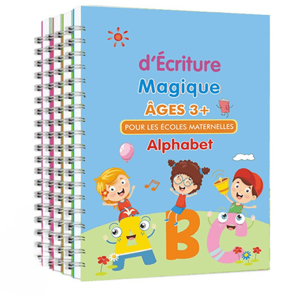 Pack de 4 Cahiers d'Apprentissage 3D Interactif (+Stylos Magiques Offerts)
