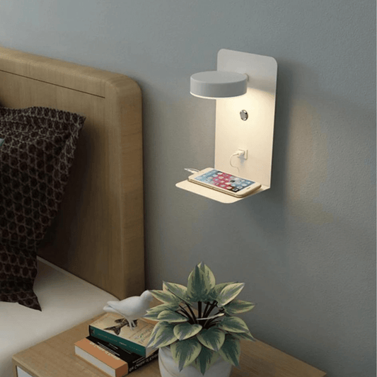 Applique Murale LED Élégante avec Port de Chargement USB
