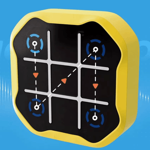Jeu électronique Tic Tac Toe – Portable, 9x9x2,8 Cm, 9 Niveaux, Pour Enfants Dès 4 Ans, 1-4 Joueurs
