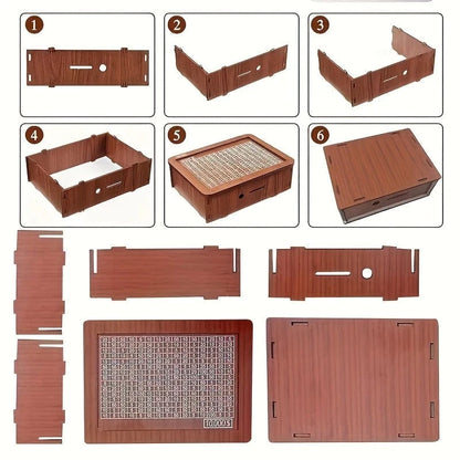 Boîte d'Épargne en Bois Organisée
