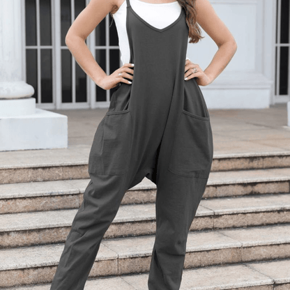 Large and Ultra-Comfortable Pocketed Jumpsuit