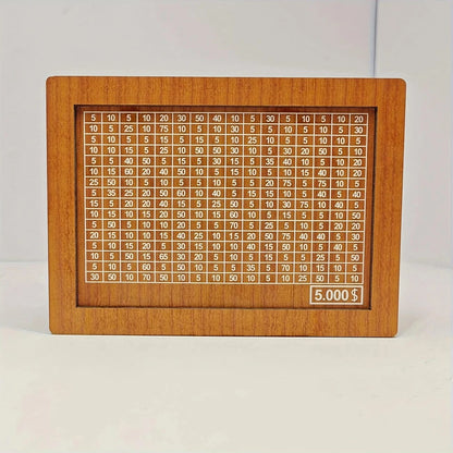 Boîte d'Épargne en Bois Organisée