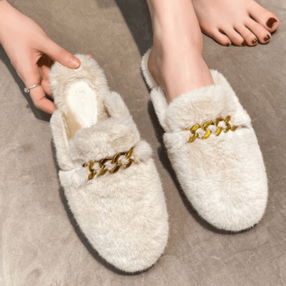 Pantoufles en fourrure Ultra-confort pour Femme