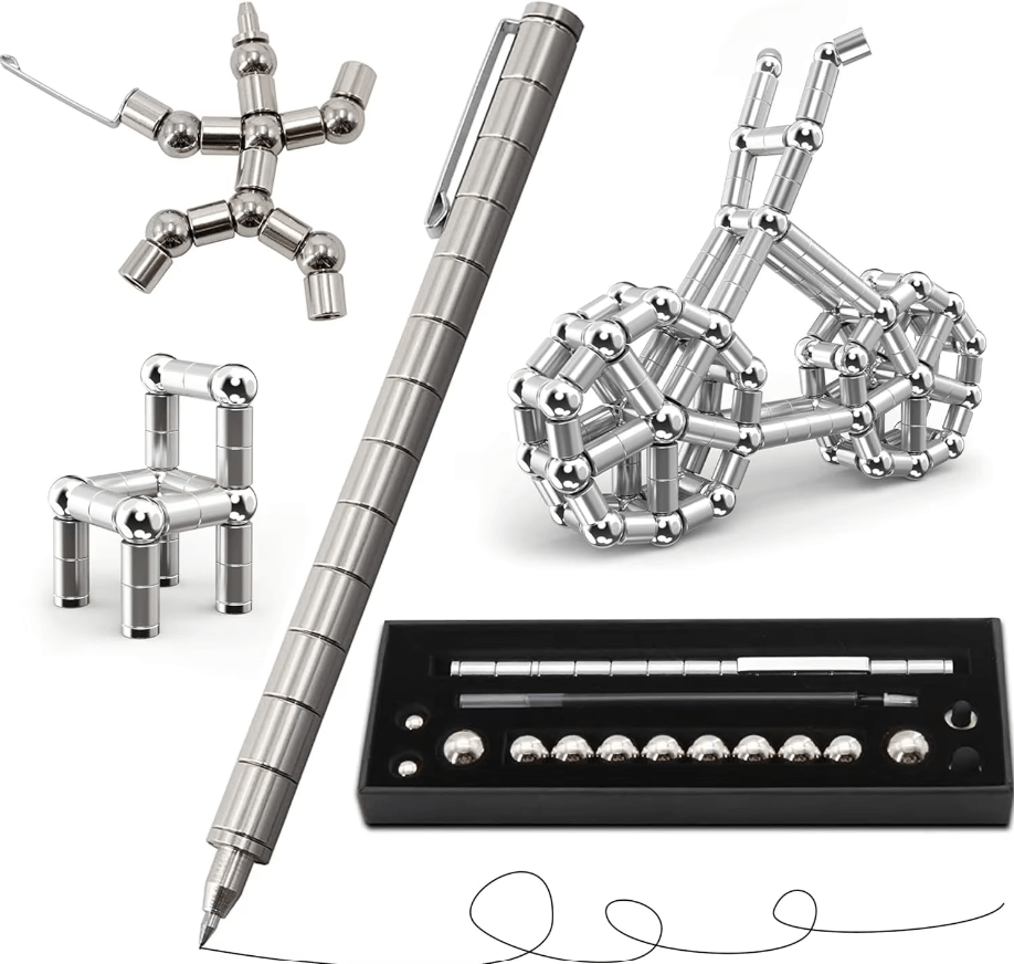 Set d'Aimants et Stylo Anti-Stress Relaxant