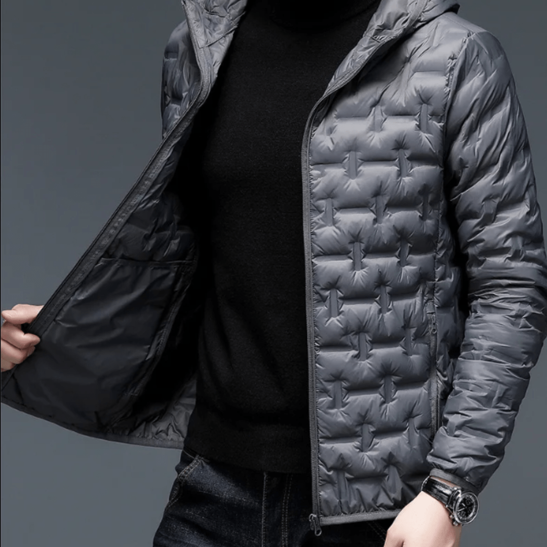Ultra-Comfortable Hooded Down Jacket for Men