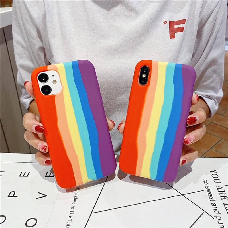 Coque Protectrice Arc-en-Ciel pour iPhone