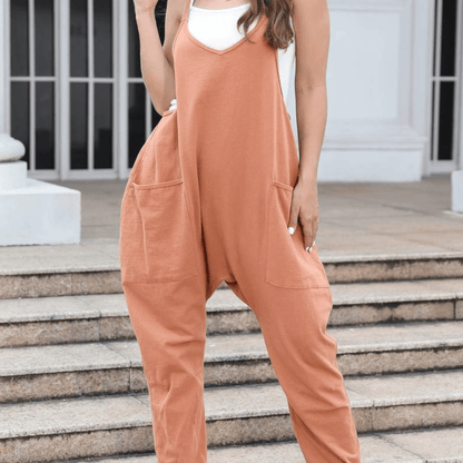 Large and Ultra-Comfortable Pocketed Jumpsuit