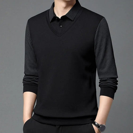 Pull à Col Chemise Élégant pour Homme