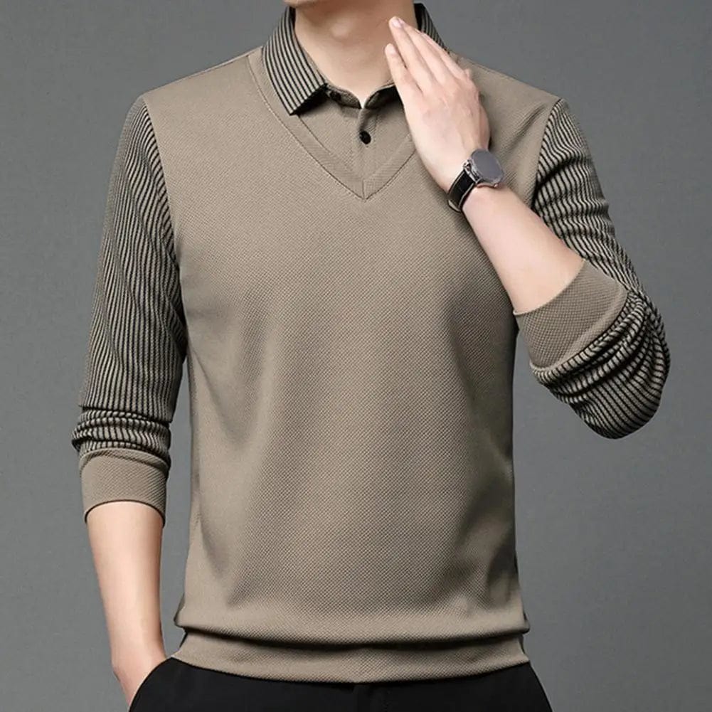 Pull à Col Chemise Élégant pour Homme