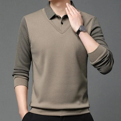 Pull à Col Chemise Élégant pour Homme