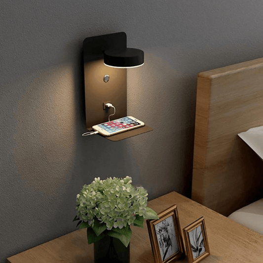Applique Murale LED Élégante avec Port de Chargement USB