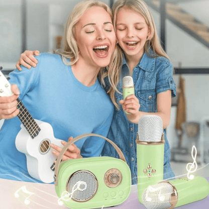 Haut-Parleur Bluetooth Karaoké Portable (+Mini Micros Offerts)
