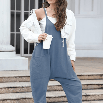 Large and Ultra-Comfortable Pocketed Jumpsuit