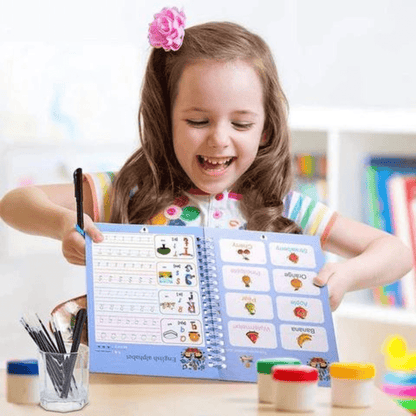 Pack de 4 Cahiers d'Apprentissage 3D Interactif (+Stylos Magiques Offerts)