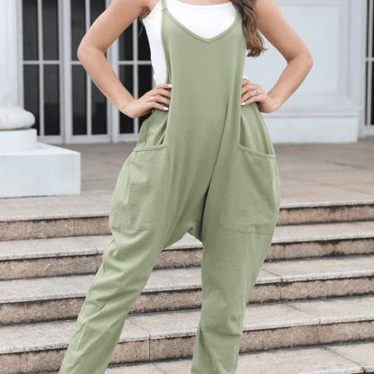 Large and Ultra-Comfortable Pocketed Jumpsuit