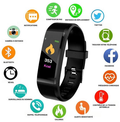 Montre Connectée Bluetooth Étanche Multifonctionnelle