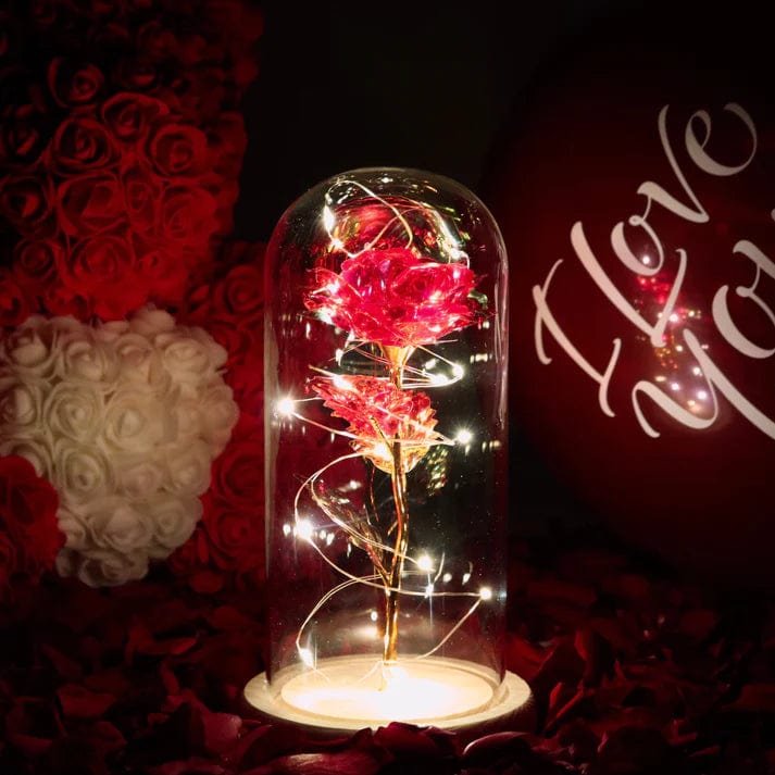Rose Enchantée Lumineuse - Éclat d'Amour Éternel