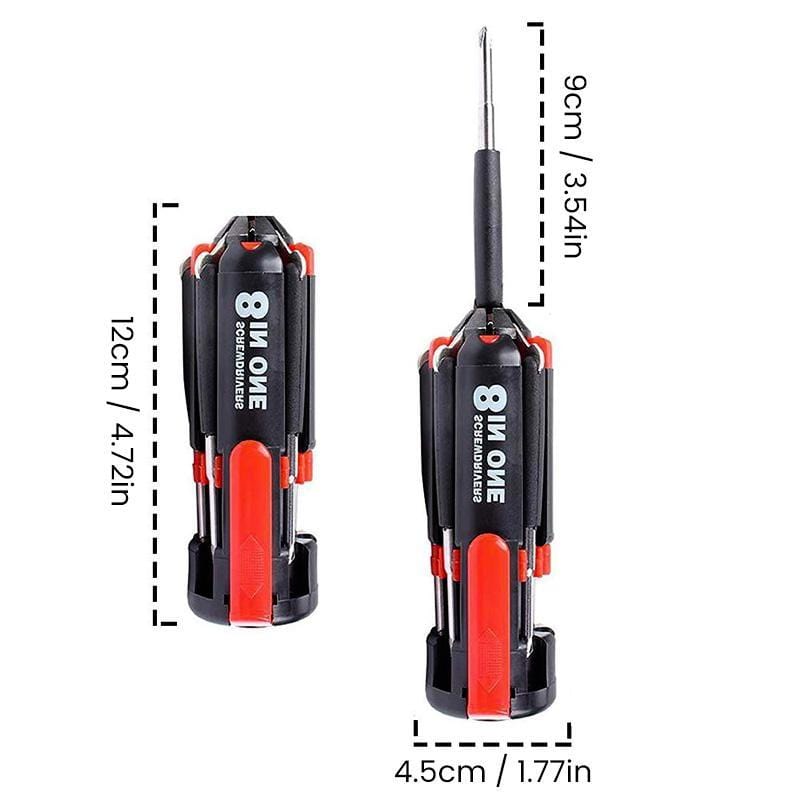 8 tournevis en 1 outil avec lampe de travail et lampe de poche