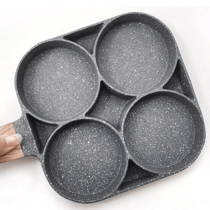 Spatule Incluse SPORWAY Poêle à Crêpes 4 Moules Antiadhésive - Pour Pancakes, Œufs, Hamburgers Sur Induction/Gaz Poêle Multi-moules