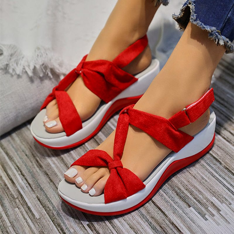 Ladies Simple Fish Mouth Platform Sandals