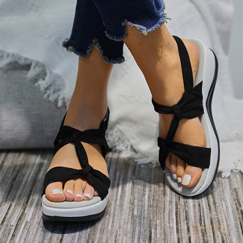 Ladies Simple Fish Mouth Platform Sandals