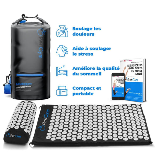 Perigym ACUPERI™️ - Tapis de Massage Acupression Relaxant + Coussin Offert