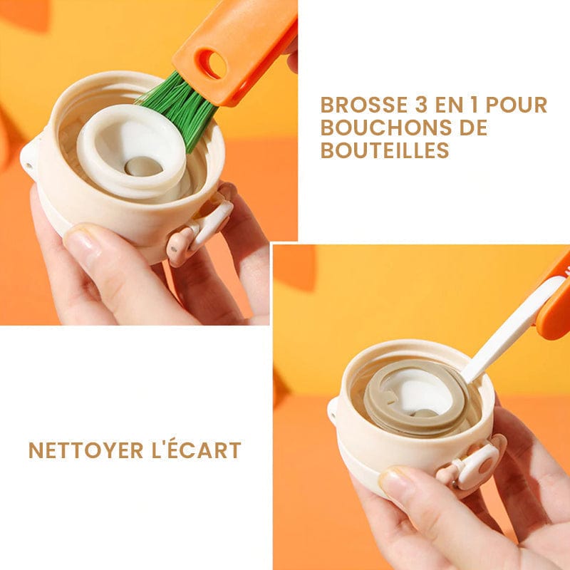 Multifunctional 3 in 1 Cup Lid Cleaning Brush