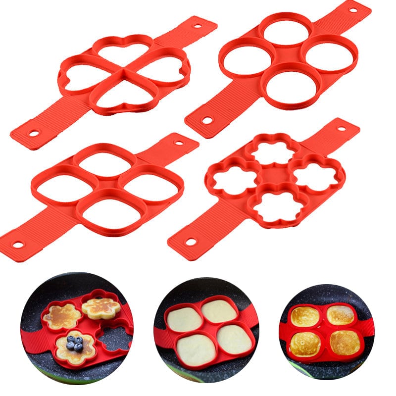 Multi-shaped silicone mold for pancake and omelette 