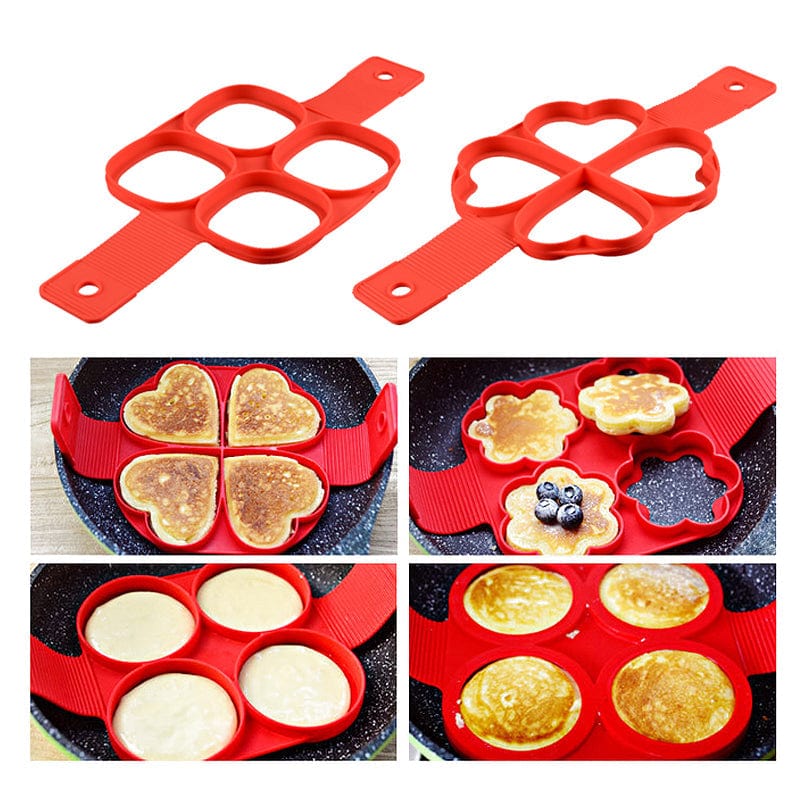 Multi-shaped silicone mold for pancake and omelette 