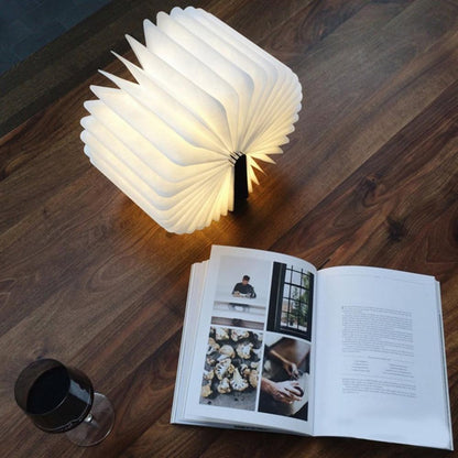 Livre lumineux en bois magnétique